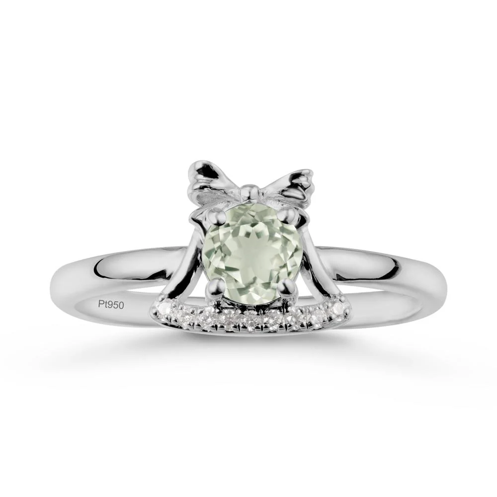 Christmas Green Amethyst Ring with Jingle Bells Design - Image 8
