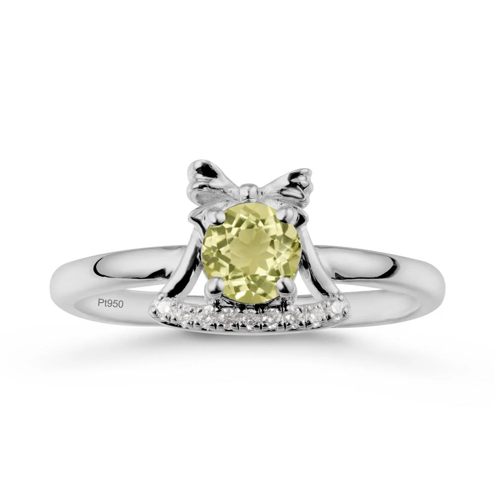 Christmas Lemon Quartz Ring with Jingle Bells Design - Image 8