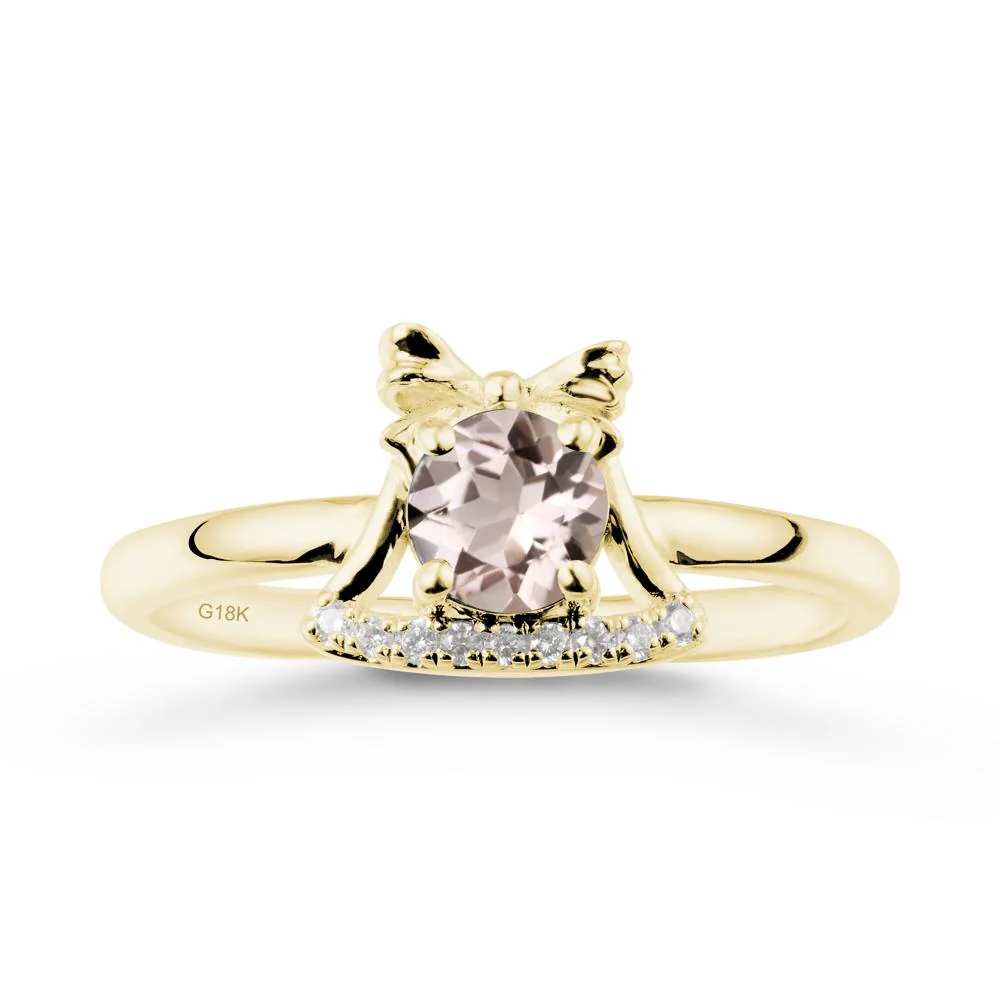 Christmas Morganite Ring with Jingle Bells Design - Image 6