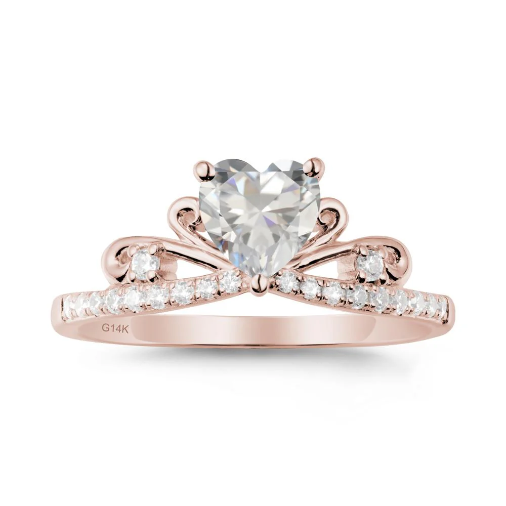 Bowknot Pave Band Cubic Zirconia Engagement Ring - Image 2