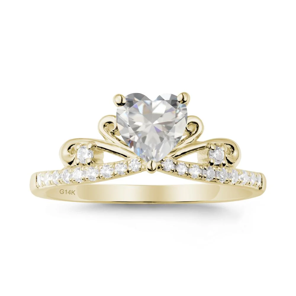 Bowknot Pave Band Cubic Zirconia Engagement Ring - Image 4