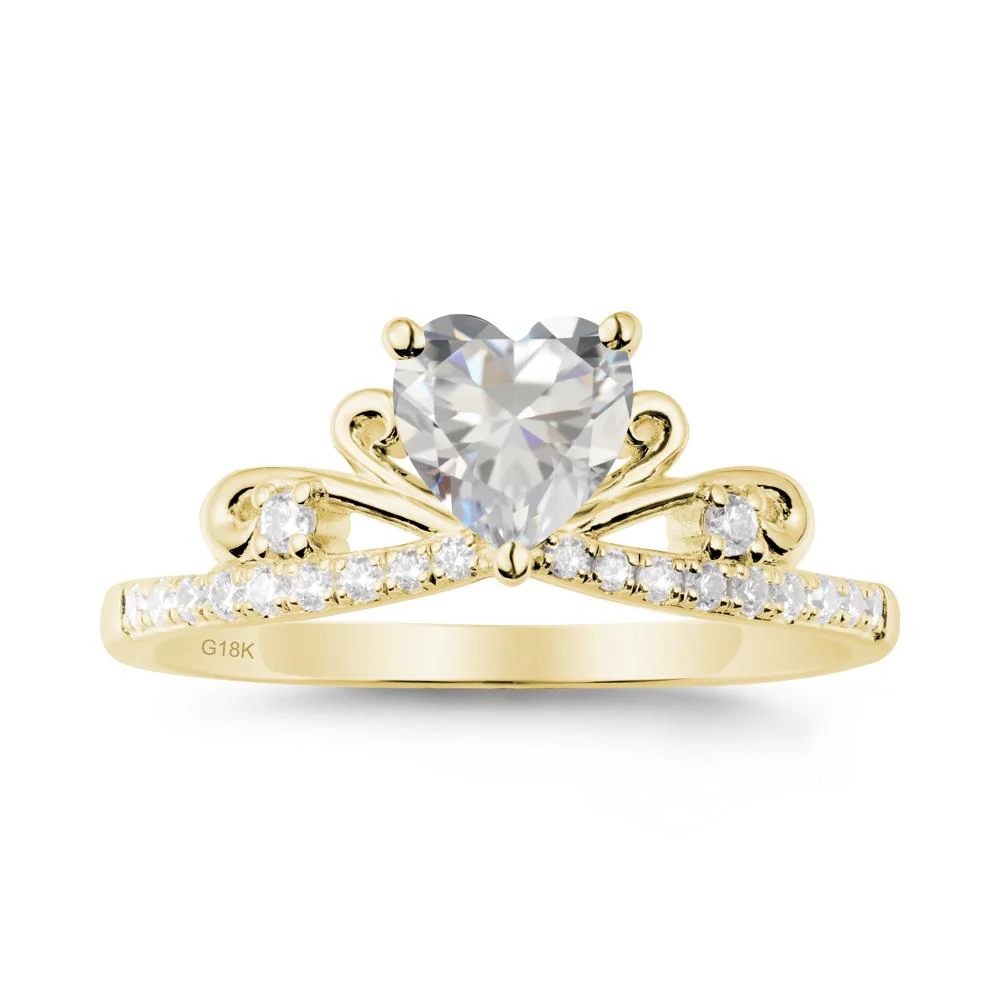 Bowknot Pave Band Cubic Zirconia Engagement Ring - Image 7
