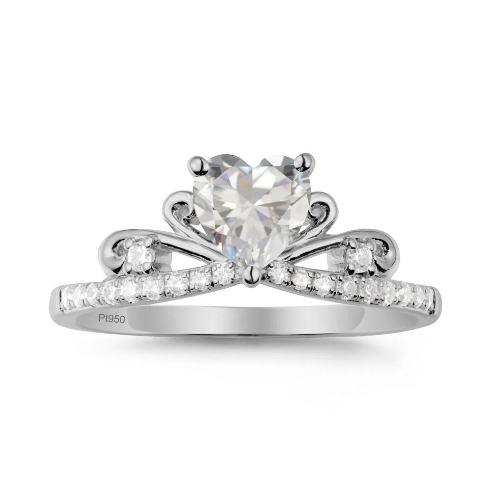 Bowknot Pave Band Cubic Zirconia Engagement Ring - Image 9