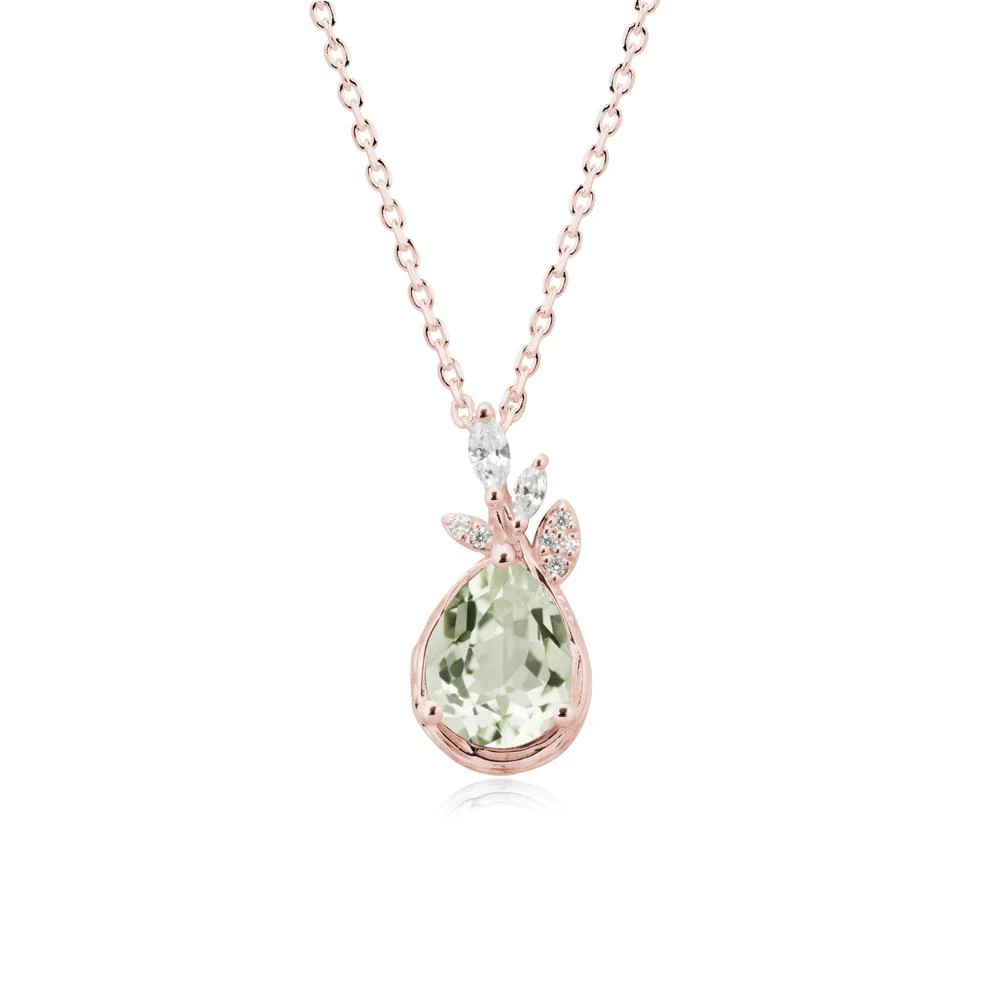 Branches with Leaves Green Amethyst Pendant - Image 4