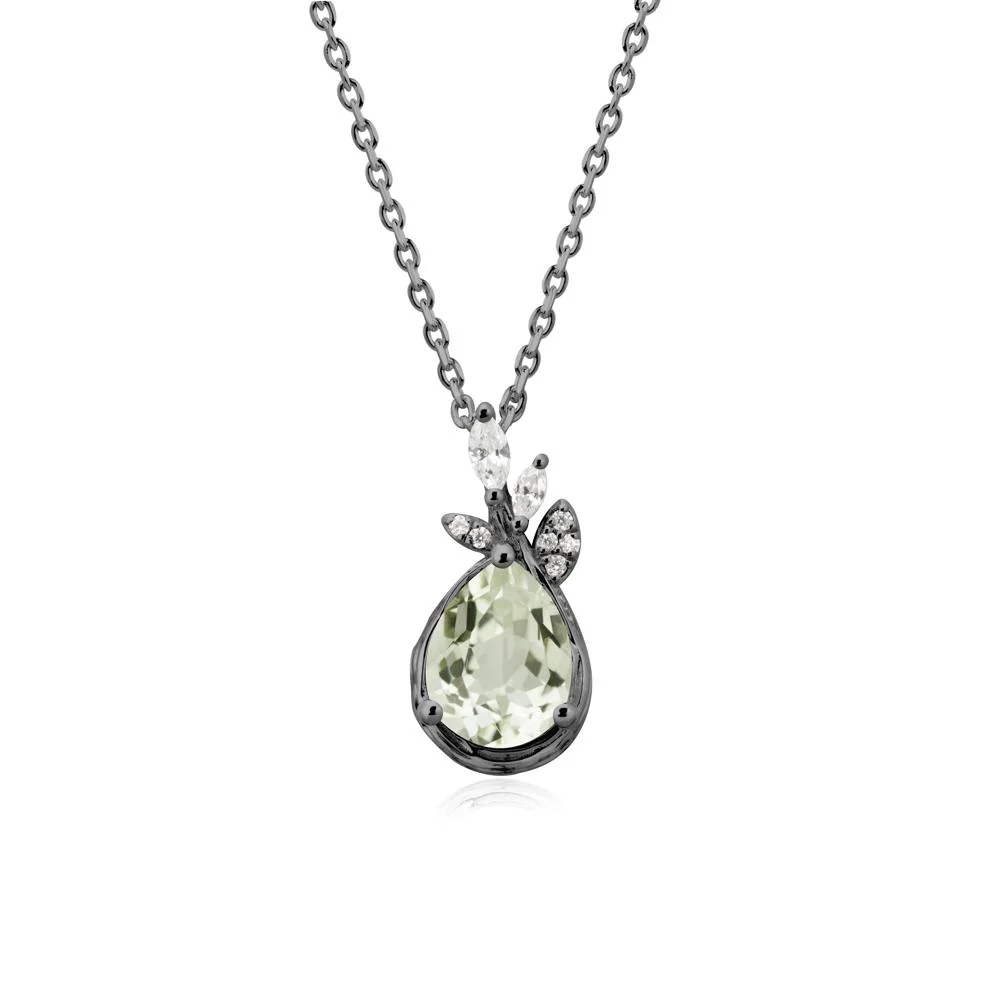 Branches with Leaves Green Amethyst Pendant - Image 7