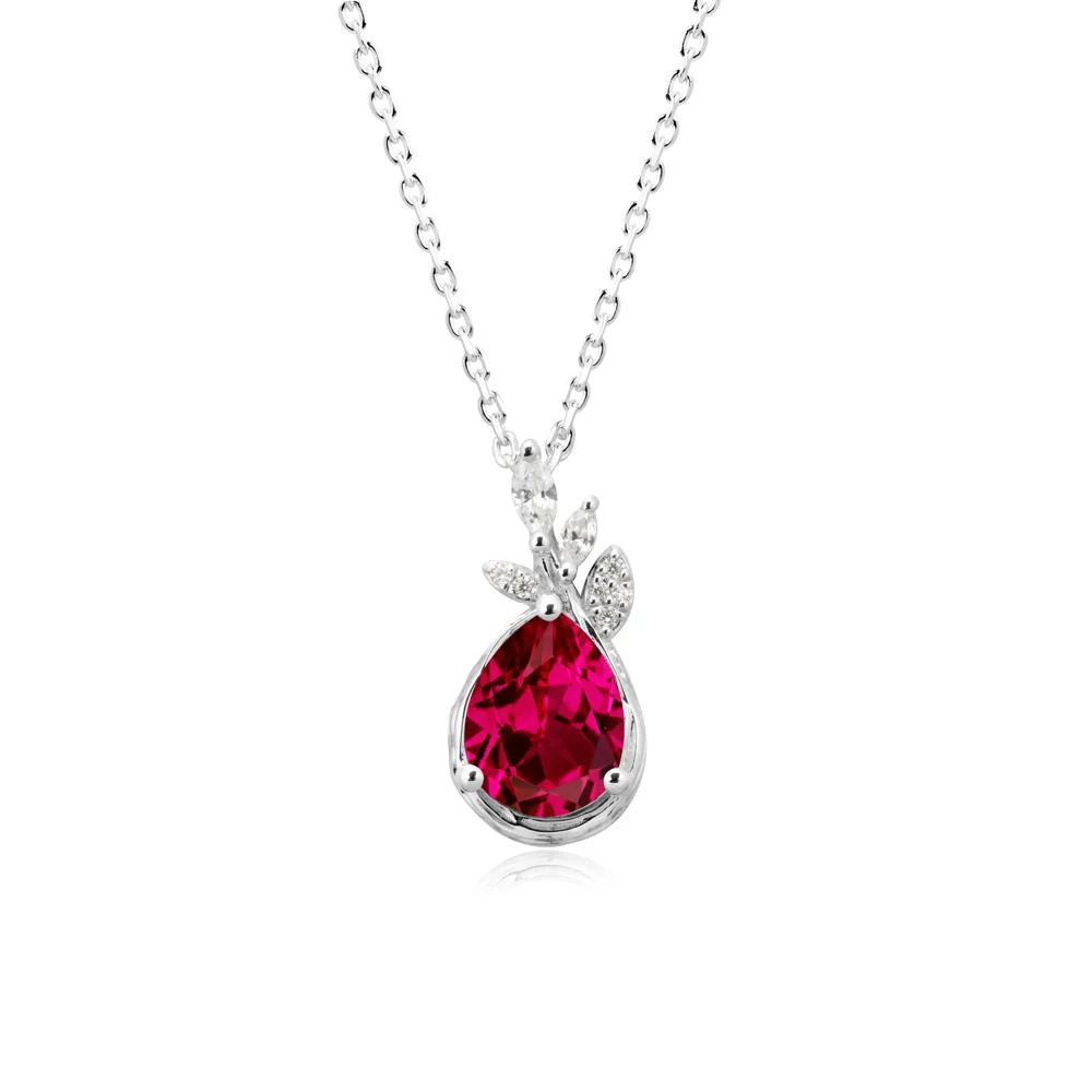 Branches with Leaves Ruby Pendant - Image 5