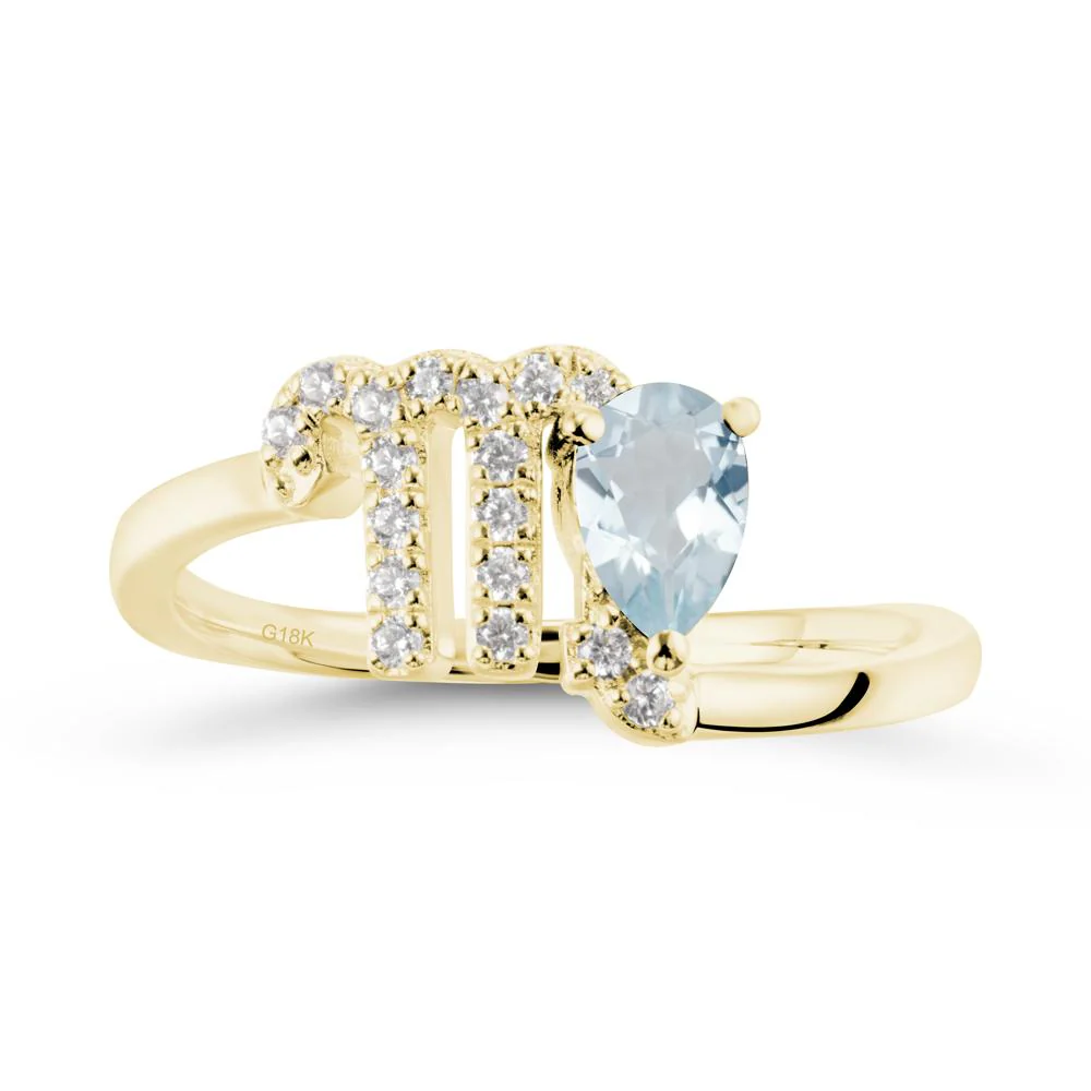 Bypass Aquamarine Ring In 14K Rose Gold - Image 6
