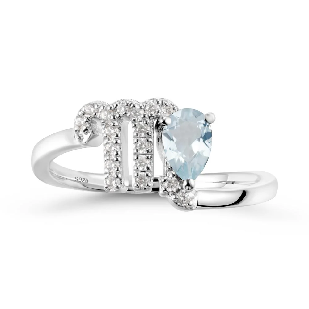 Bypass Aquamarine Ring In 14K Rose Gold - Image 9