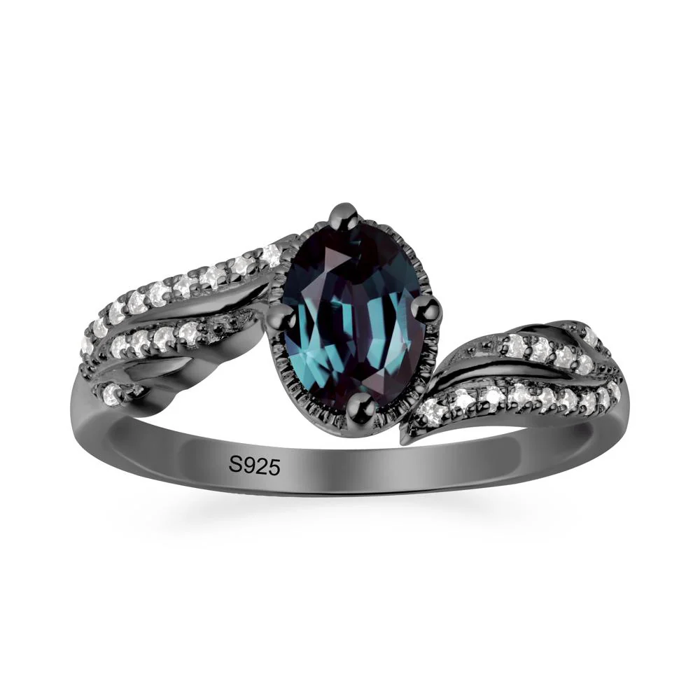 Bypass Band Oval Alexandrite Ring - Image 8