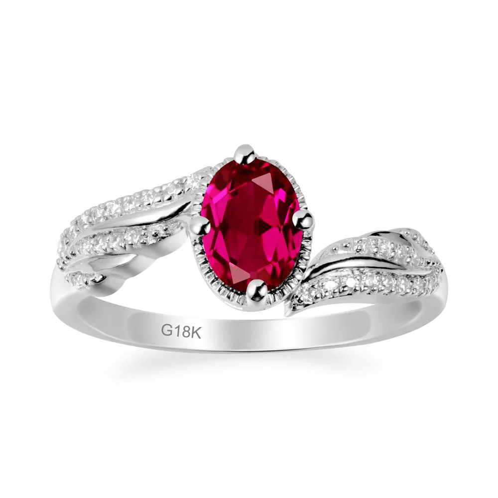 Bypass Band Oval Ruby Ring - Image 5