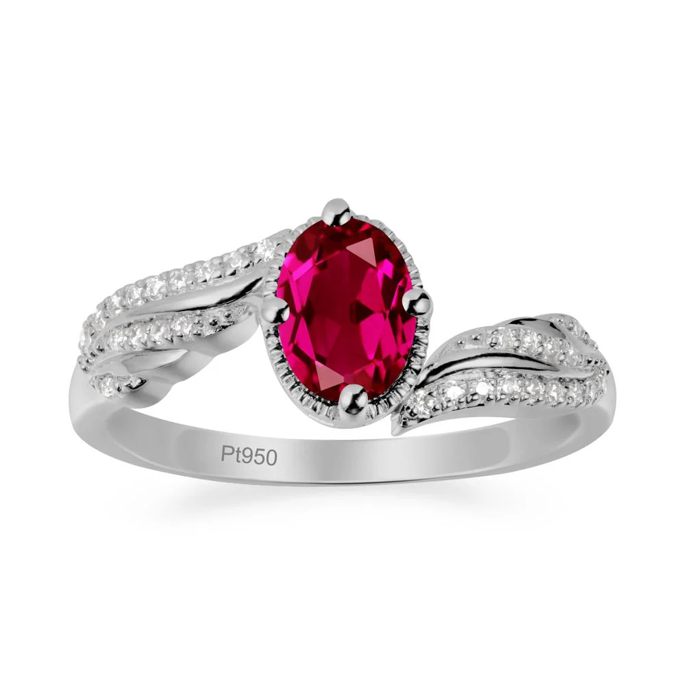Bypass Band Oval Ruby Ring - Image 8