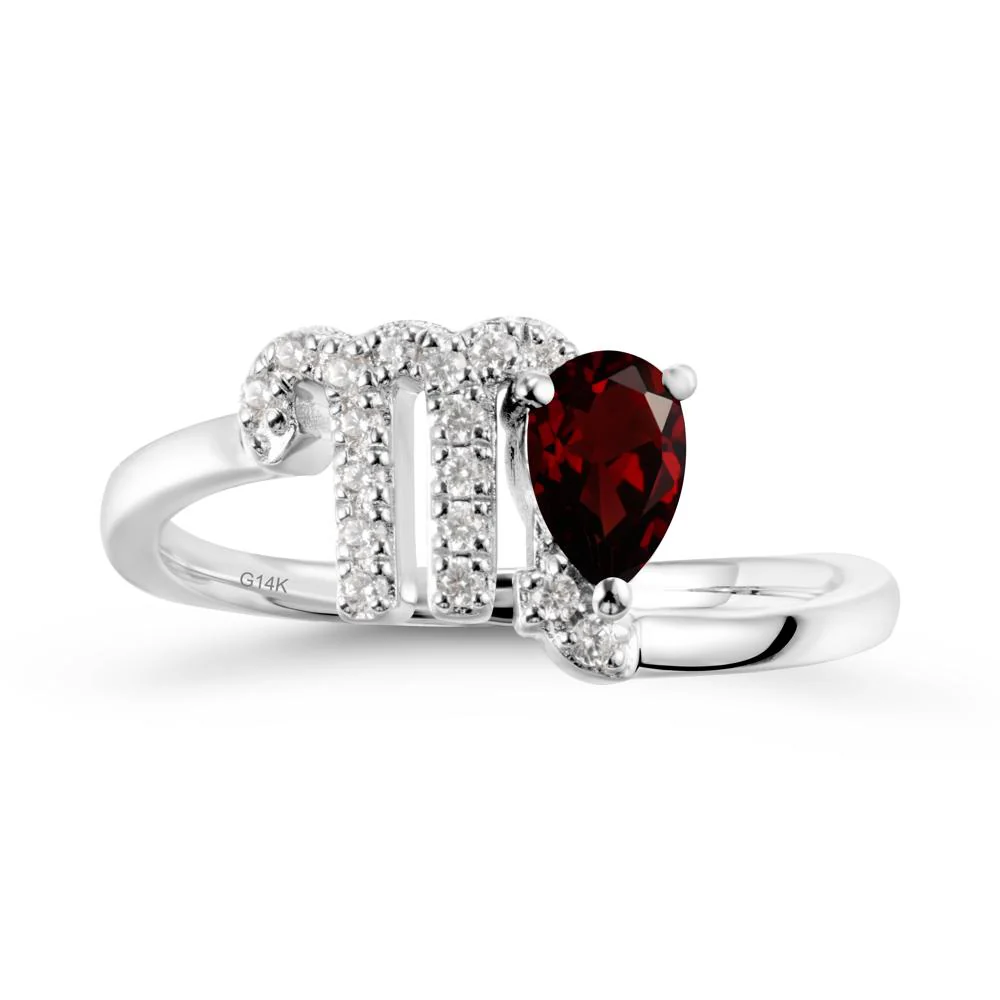 Bypass Garnet Ring In 14K Rose Gold - Image 2
