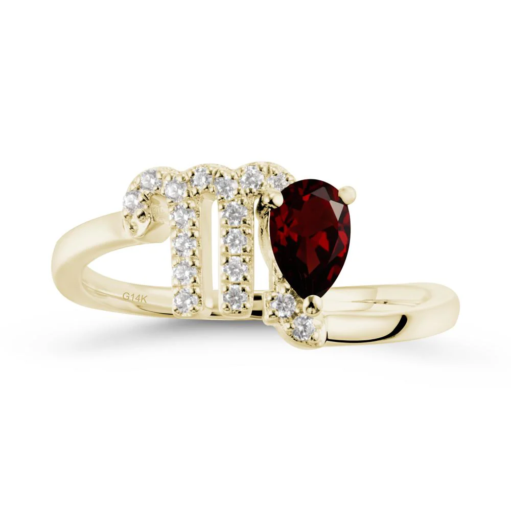 Bypass Garnet Ring In 14K Rose Gold - Image 3