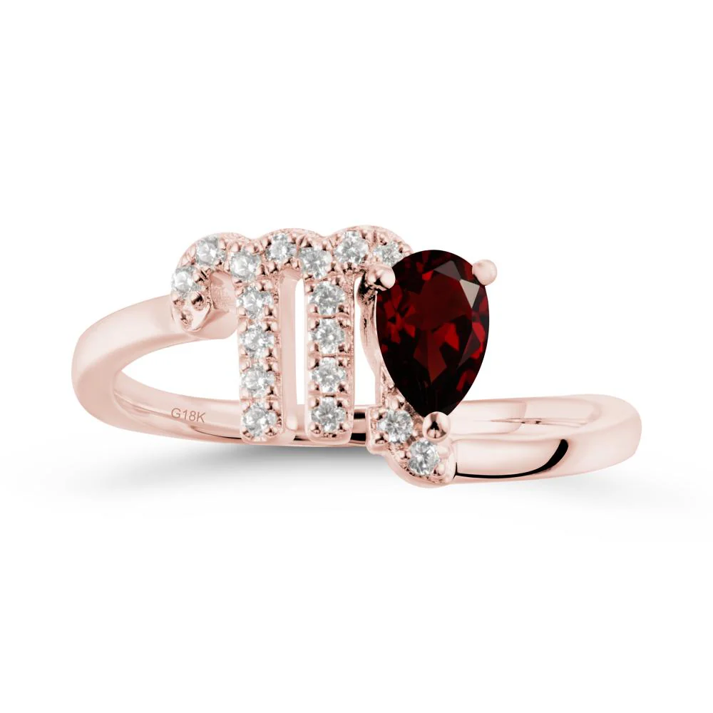 Bypass Garnet Ring In 14K Rose Gold - Image 4