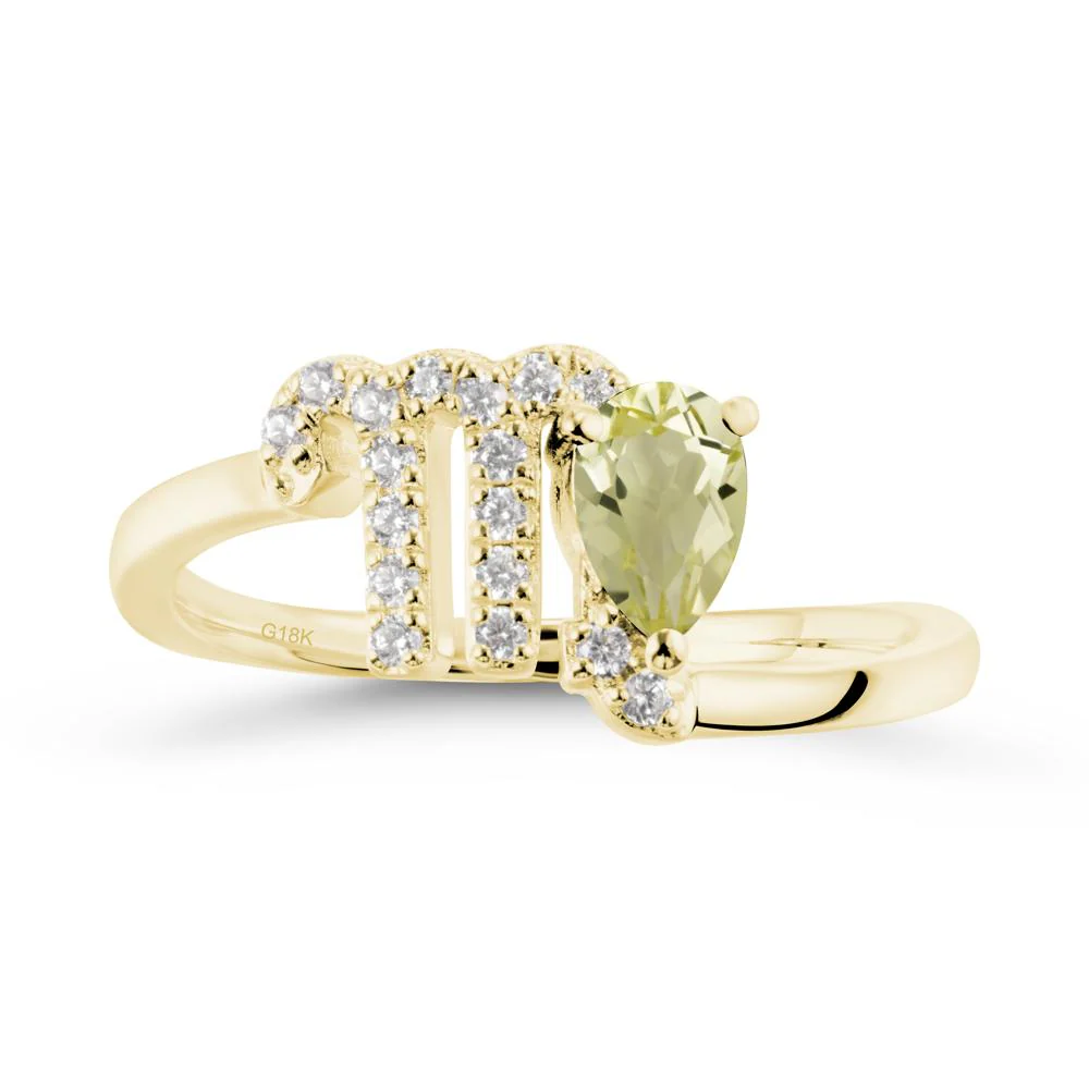 Bypass Lemon Quartz Ring In 14K Rose Gold - Image 7