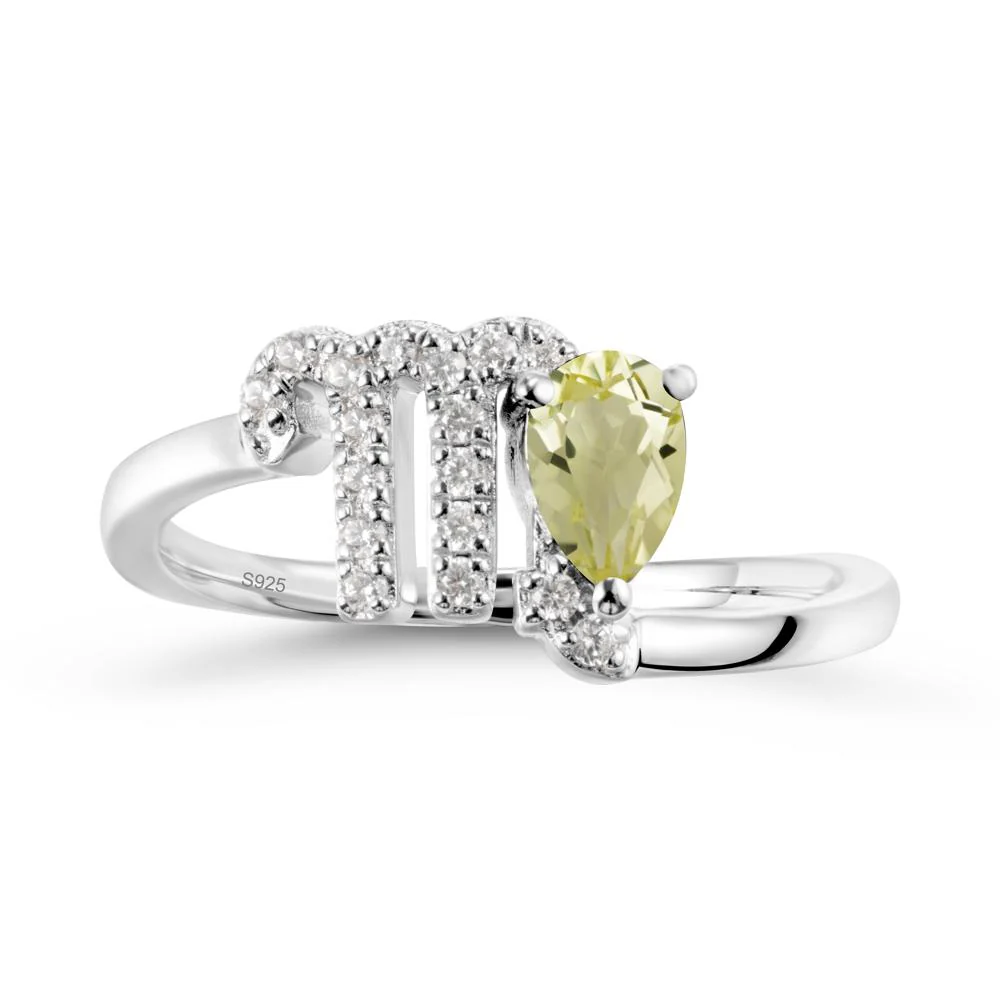 Bypass Lemon Quartz Ring In 14K Rose Gold - Image 9