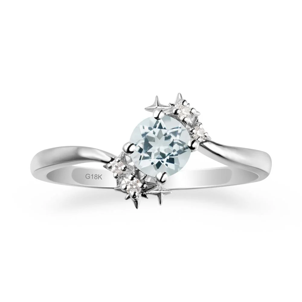 Bypass Round Aquamarine Statement Ring - Image 6
