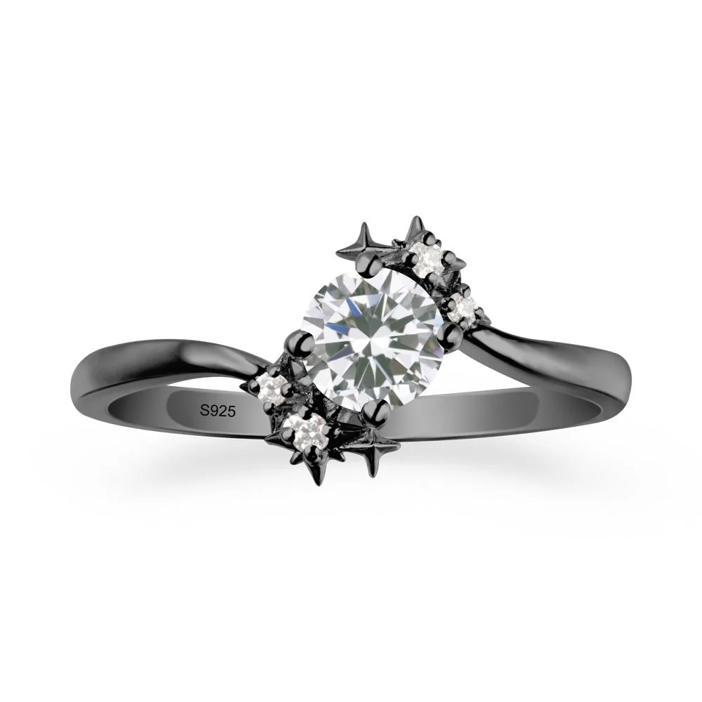 Bypass Round Cubic Zirconia Statement Ring - Image 7