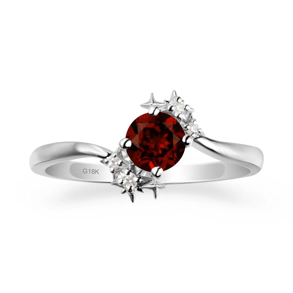 Bypass Round Garnet Statement Ring - Image 6
