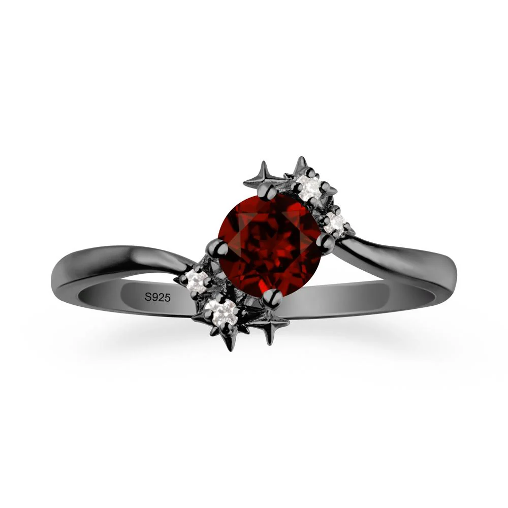 Bypass Round Garnet Statement Ring - Image 8
