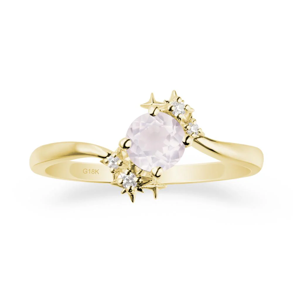 Bypass Round Rose Quartz Statement Ring - Image 7