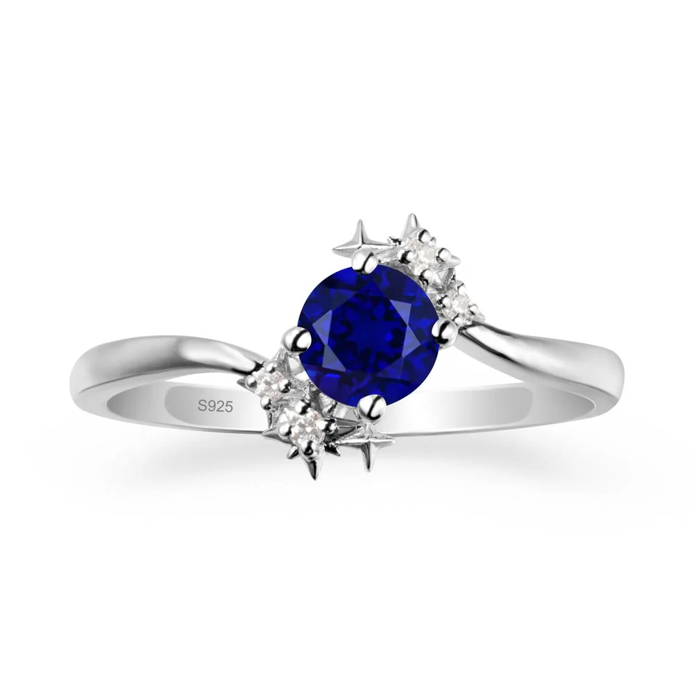 Bypass Round Sapphire Statement Ring - Image 9