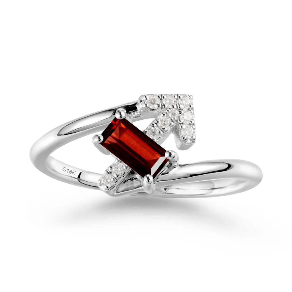 Bypass Sagittarius Zodiac Garnet Ring-Adventurous & Humor - Image 5