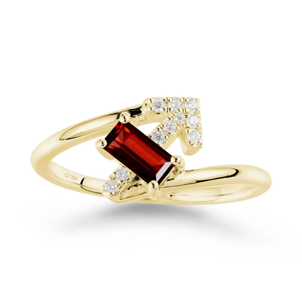 Bypass Sagittarius Zodiac Garnet Ring-Adventurous & Humor - Image 6