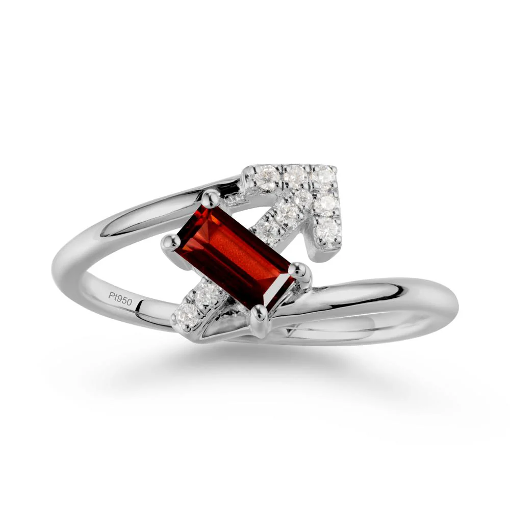 Bypass Sagittarius Zodiac Garnet Ring-Adventurous & Humor - Image 8