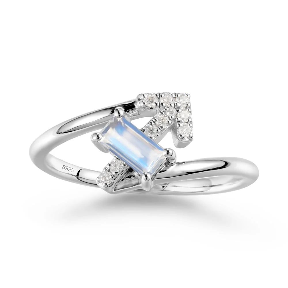 Bypass Sagittarius Zodiac Moonstone Ring-Adventurous & Humor - Image 9