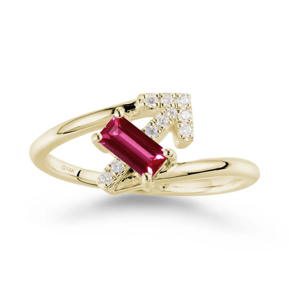 Bypass Sagittarius Zodiac Ruby Ring-Adventurous & Humor - Image 3