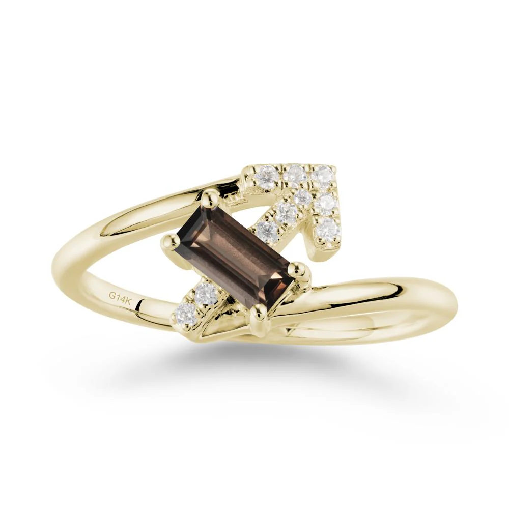 Bypass Sagittarius Zodiac Smoky Quartz Ring-Adventurous & Humor - Image 4