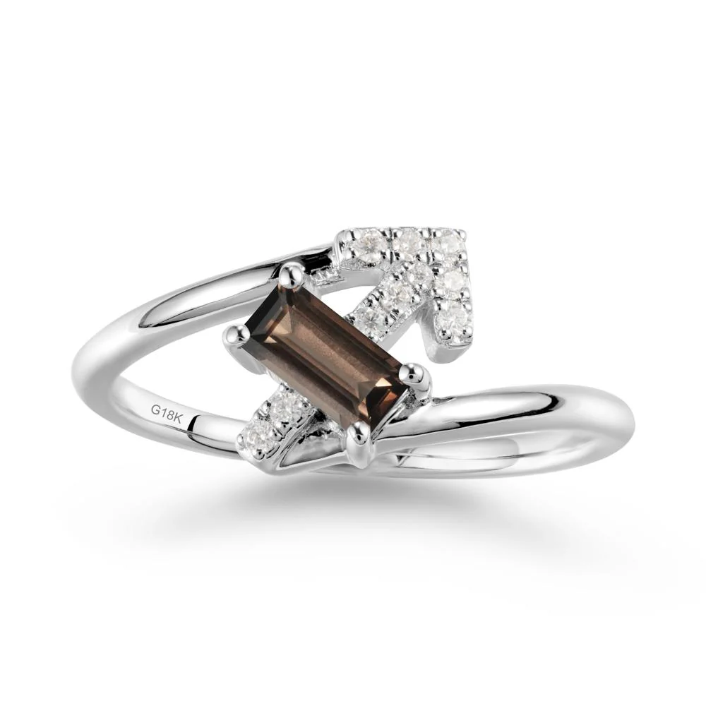 Bypass Sagittarius Zodiac Smoky Quartz Ring-Adventurous & Humor - Image 6