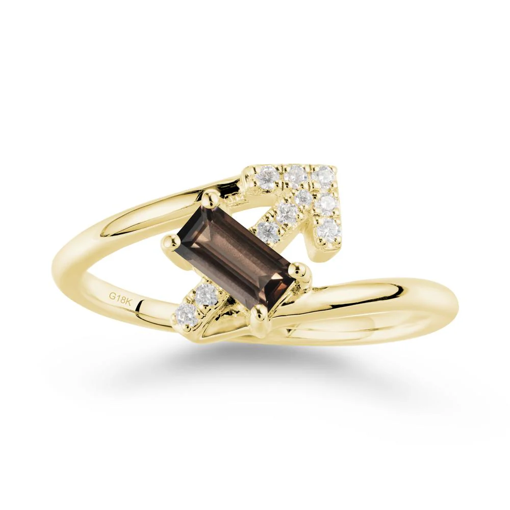 Bypass Sagittarius Zodiac Smoky Quartz Ring-Adventurous & Humor - Image 7