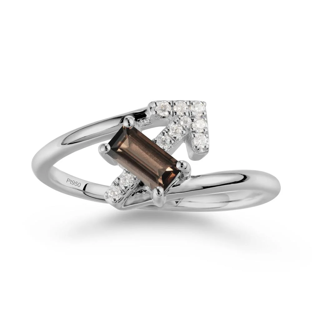 Bypass Sagittarius Zodiac Smoky Quartz Ring-Adventurous & Humor - Image 9