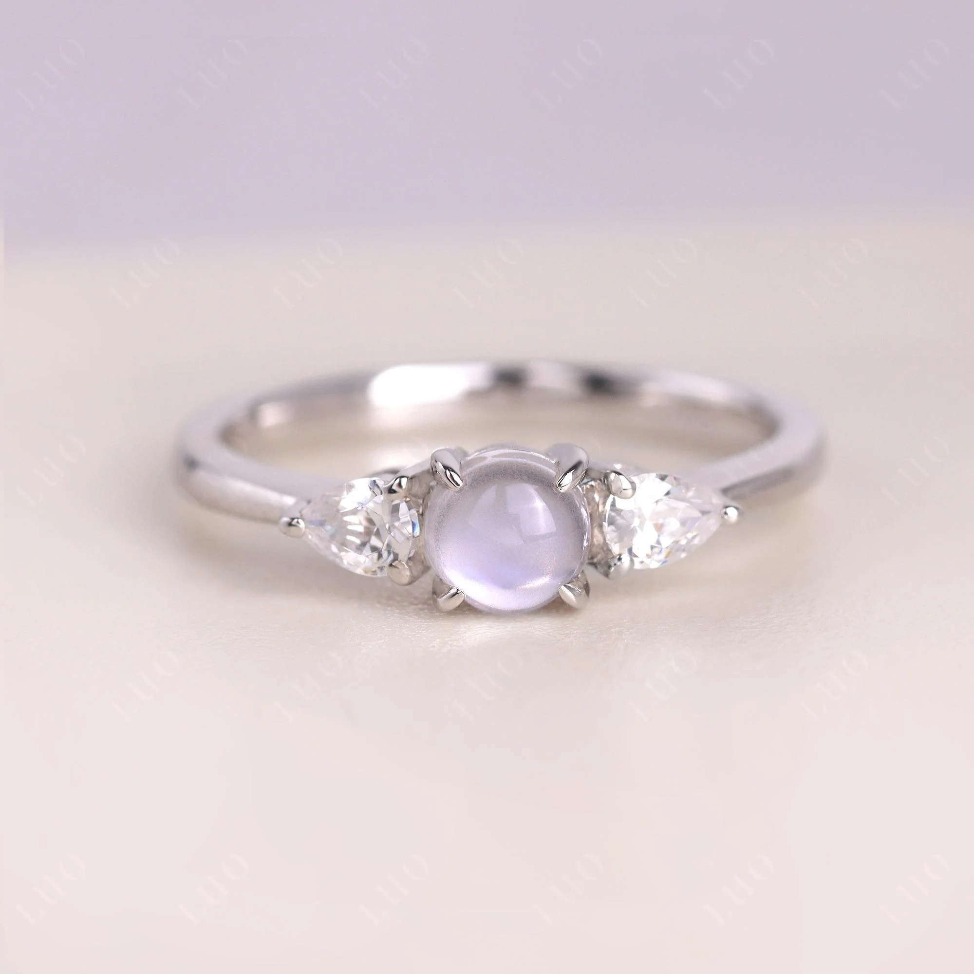 Cabochon Moonstone Engagement Ring - Image 10
