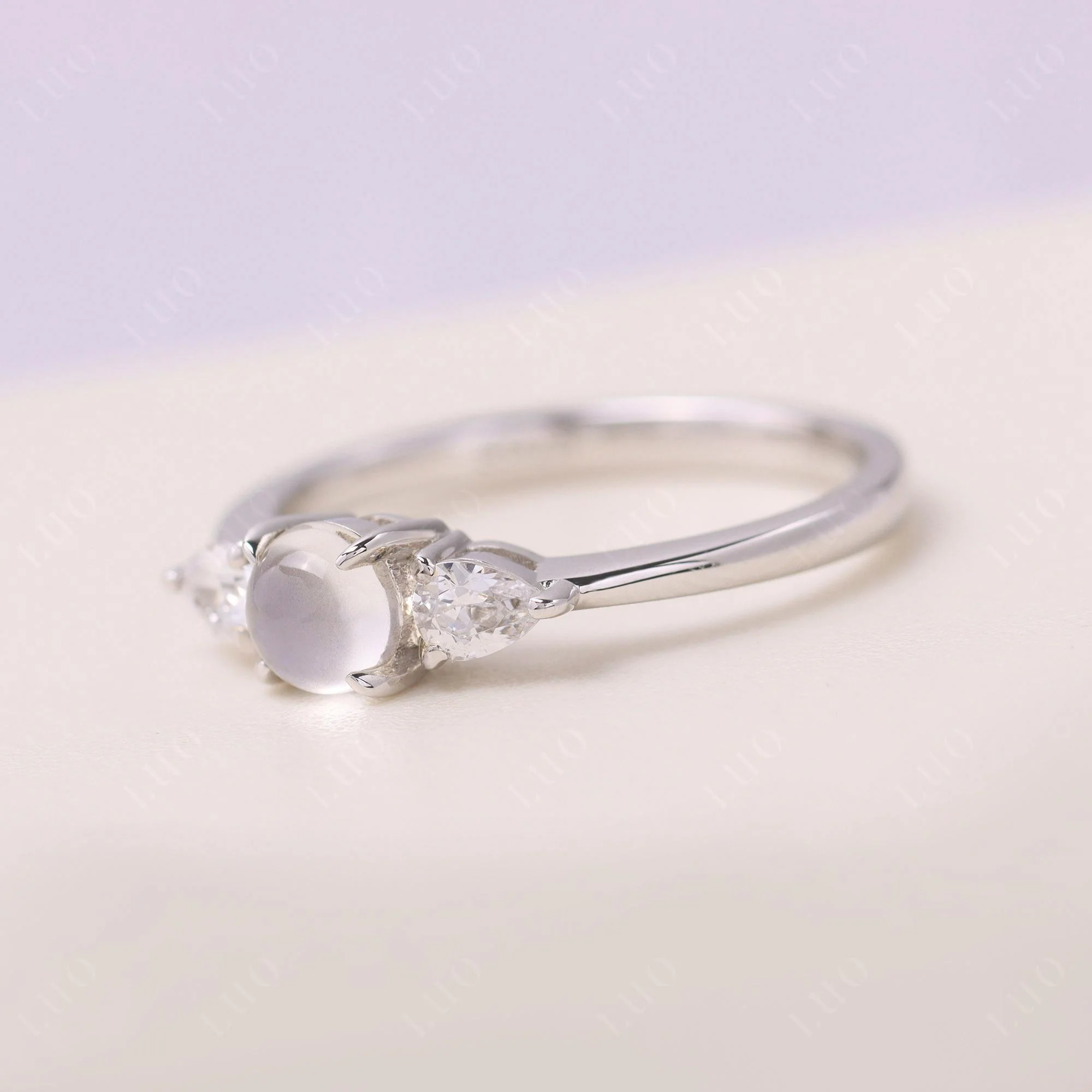 Cabochon Moonstone Engagement Ring - Image 11