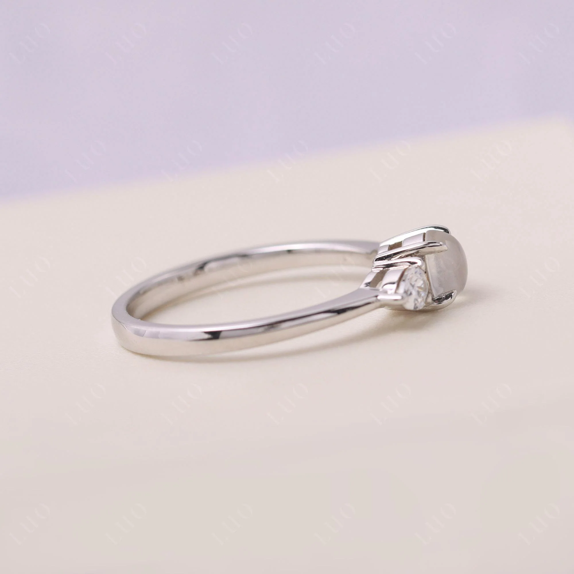 Cabochon Moonstone Engagement Ring - Image 13