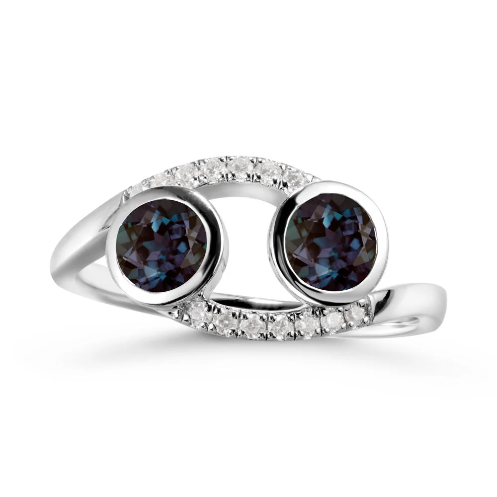 Cancer Zodiac Bypass Alexandrite Ring -Protective & Elegant - Image 6