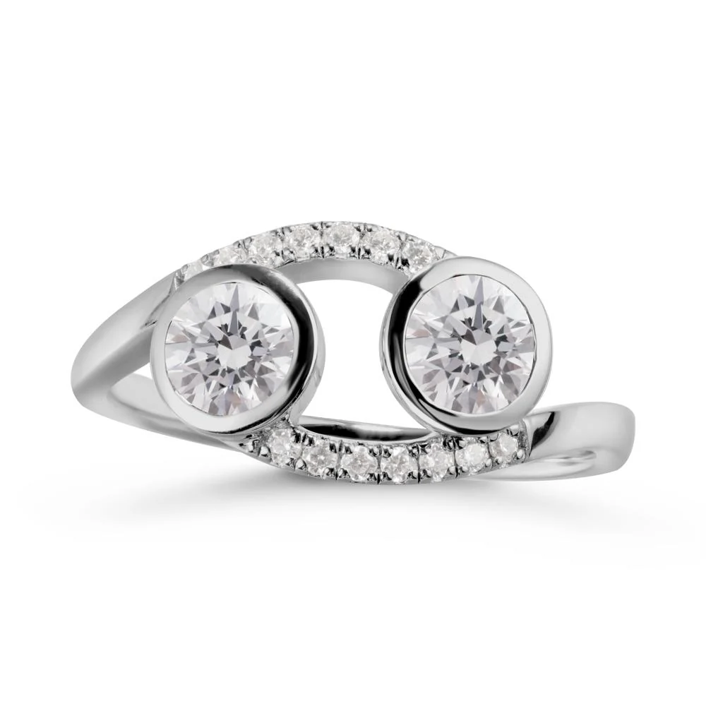Cancer Zodiac Bypass Diamond Ring -Protective & Elegant - Image 9