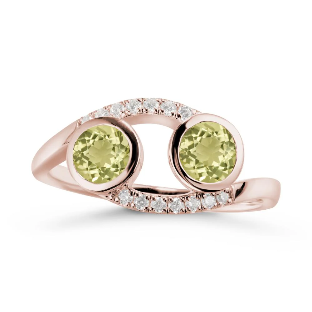 Cancer Zodiac Bypass Lemon Quartz Ring -Protective & Elegant - Image 2