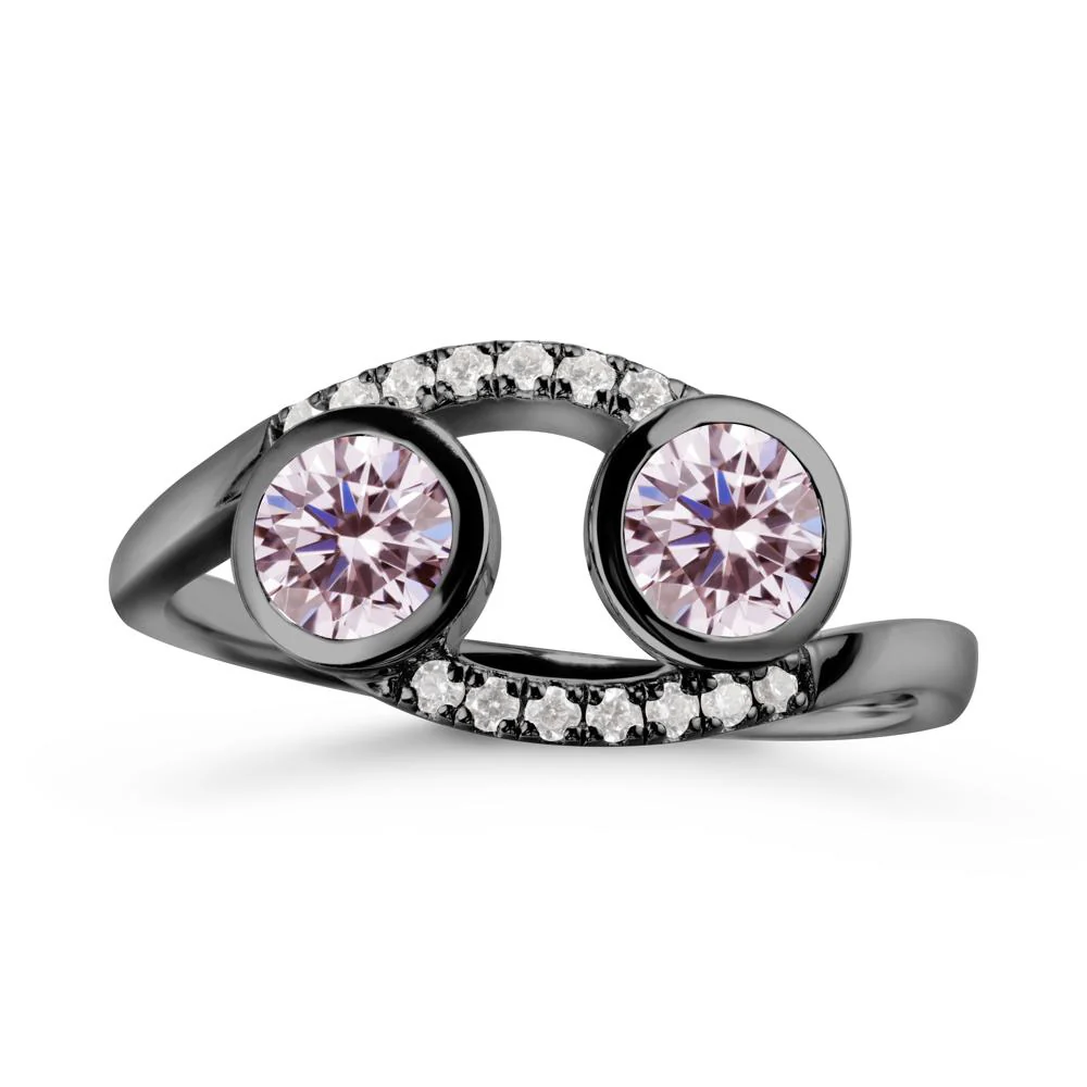 Cancer Zodiac Bypass Pink Cubic Zirconia Ring -Protective & Elegant - Image 8