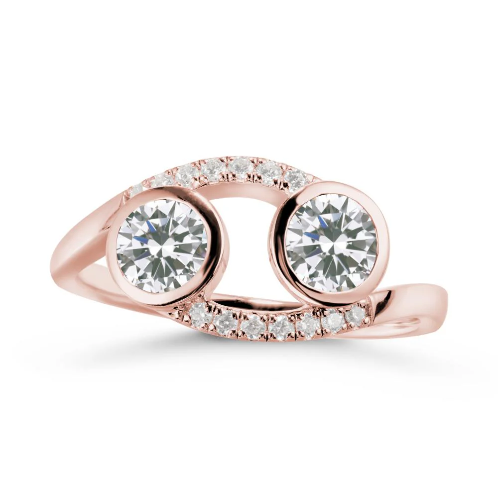 Cancer Zodiac Toi Et Moi Cubic Zirconia Ring - Image 4