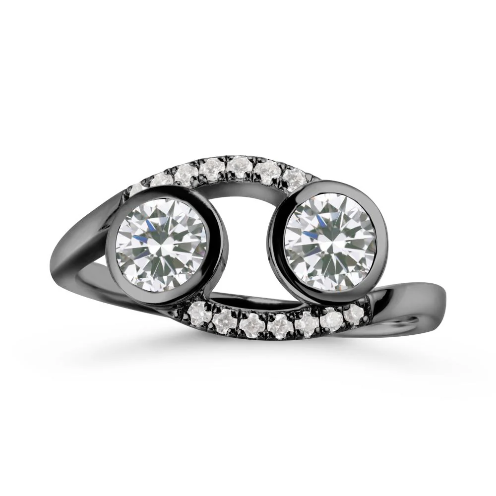 Cancer Zodiac Toi Et Moi Cubic Zirconia Ring - Image 7