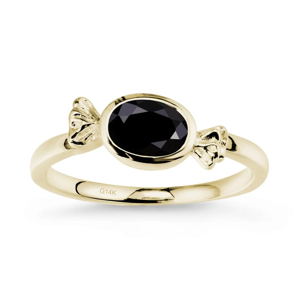 Candy Inspired Solitaire Black Spinel Ring - Image 4