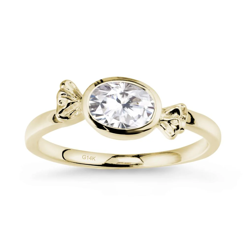 Candy Inspired Solitaire Moissanite Ring - Image 4