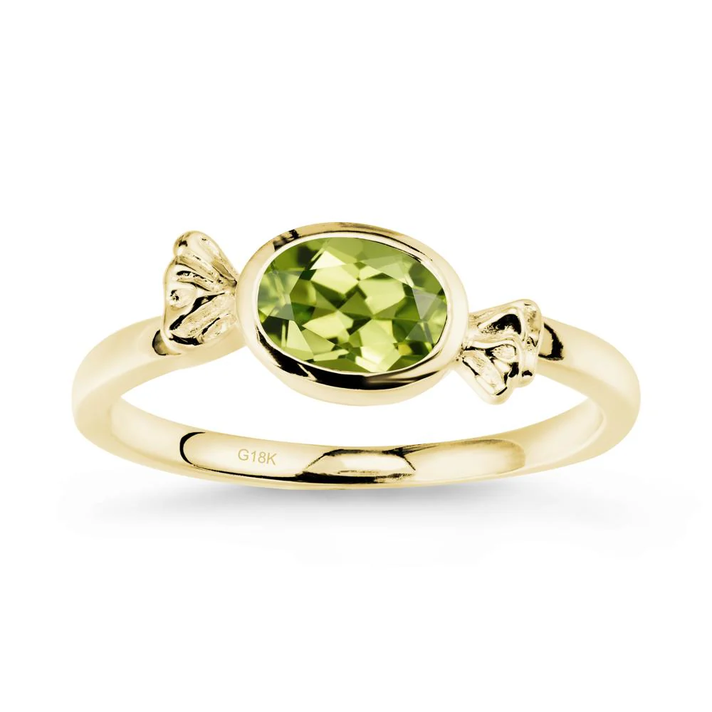 Candy Inspired Solitaire Peridot Ring - Image 6