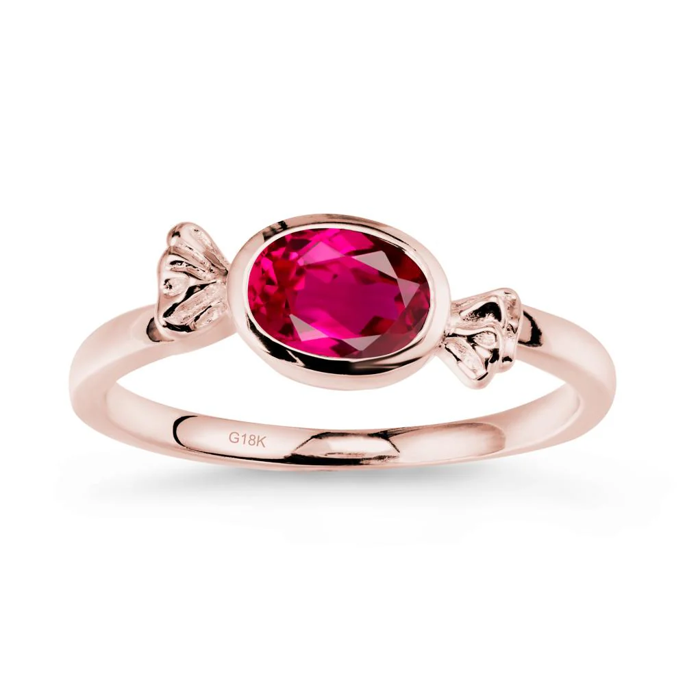 Candy Inspired Solitaire Ruby Ring - Image 4
