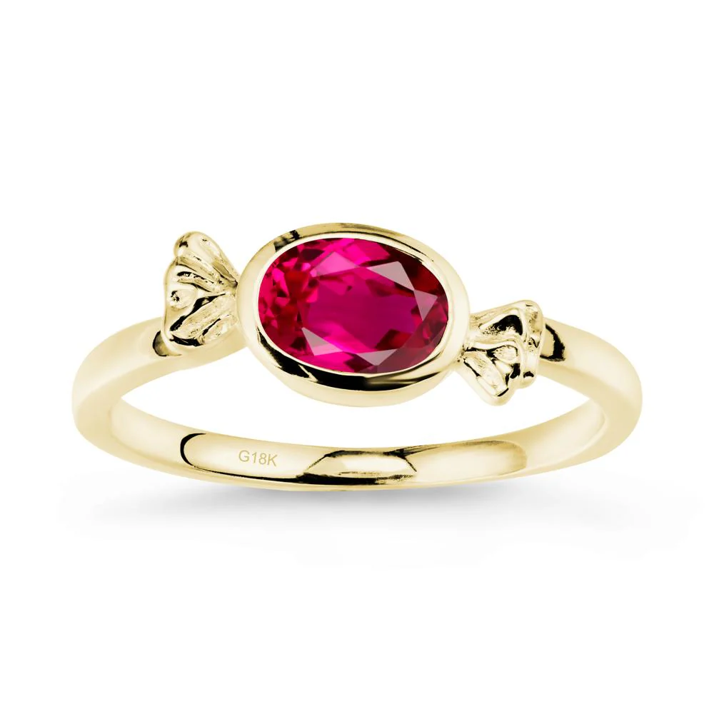 Candy Inspired Solitaire Ruby Ring - Image 6