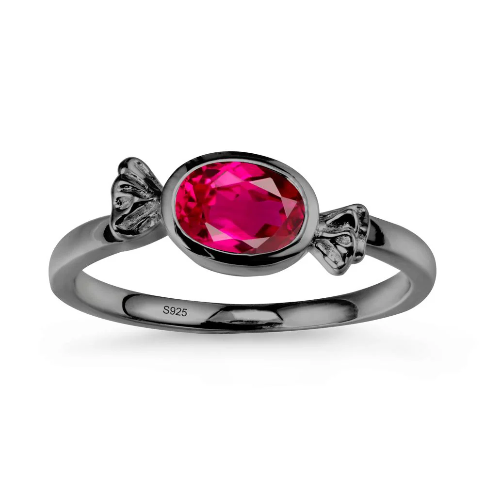 Candy Inspired Solitaire Ruby Ring - Image 7